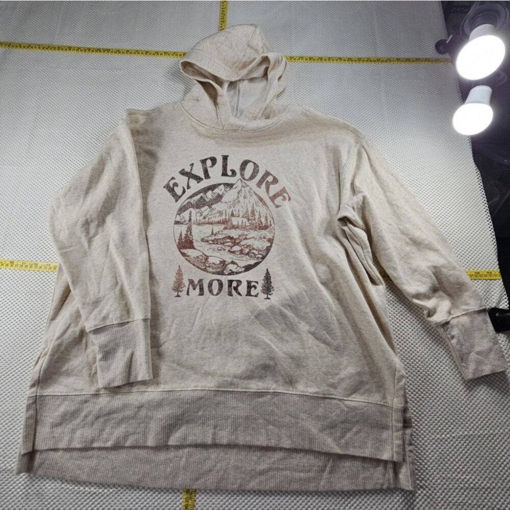 Maurices Men's 2X Hoodie Sweatshirt Beige Graphic